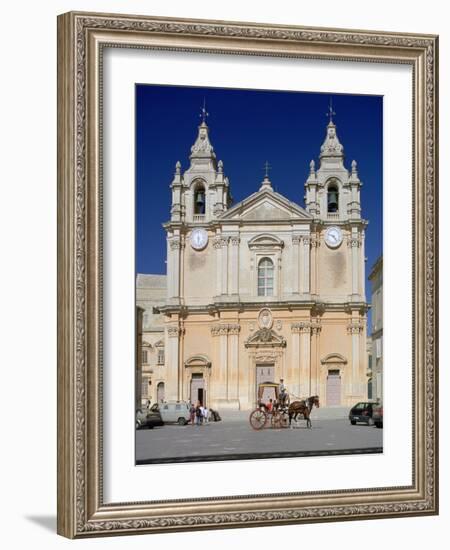 St Pauls Cathedral, Mdina, Malta-Peter Thompson-Framed Photographic Print