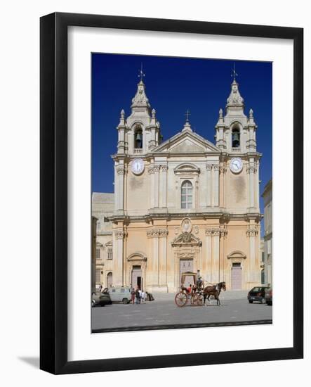 St Pauls Cathedral, Mdina, Malta-Peter Thompson-Framed Photographic Print