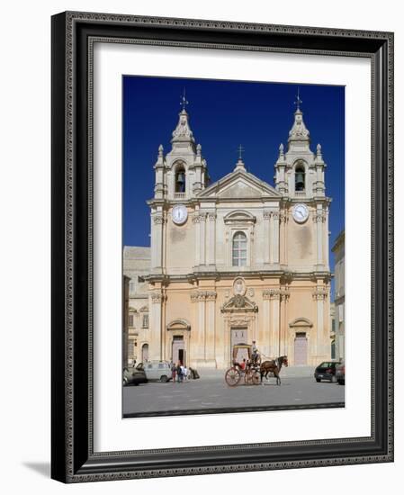 St Pauls Cathedral, Mdina, Malta-Peter Thompson-Framed Photographic Print