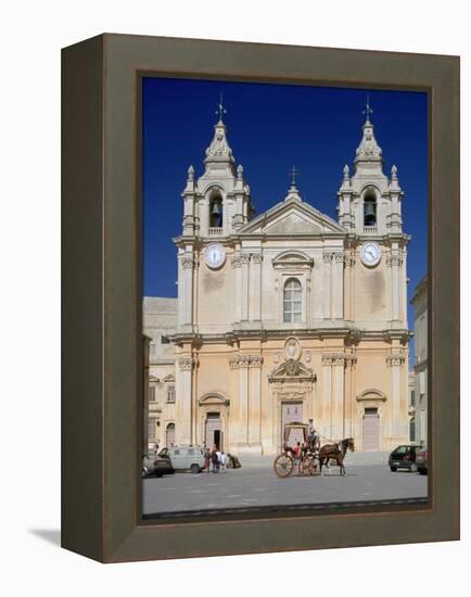 St Pauls Cathedral, Mdina, Malta-Peter Thompson-Framed Premier Image Canvas