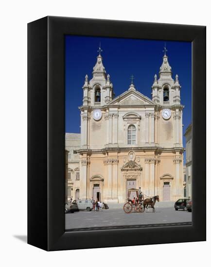 St Pauls Cathedral, Mdina, Malta-Peter Thompson-Framed Premier Image Canvas