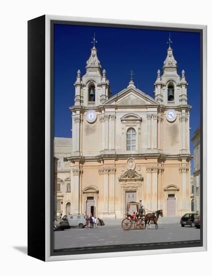 St Pauls Cathedral, Mdina, Malta-Peter Thompson-Framed Premier Image Canvas