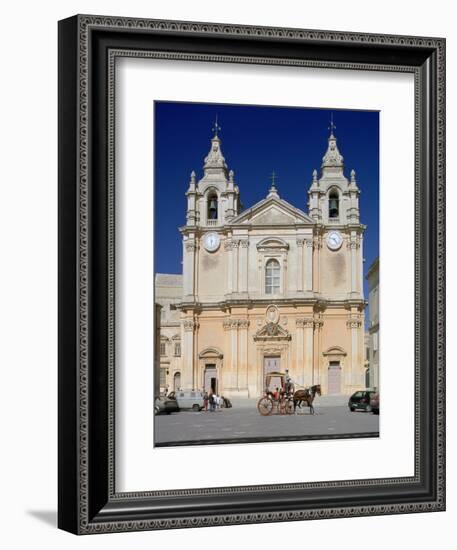 St Pauls Cathedral, Mdina, Malta-Peter Thompson-Framed Photographic Print