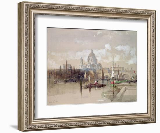 St. Pauls from the River, 1863-David Roberts-Framed Giclee Print