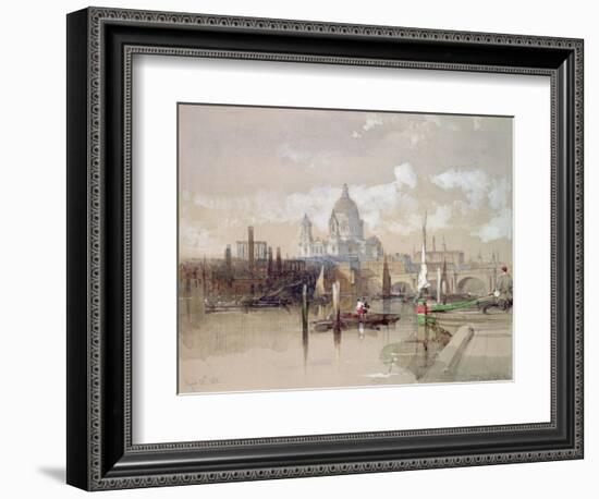 St. Pauls from the River, 1863-David Roberts-Framed Giclee Print