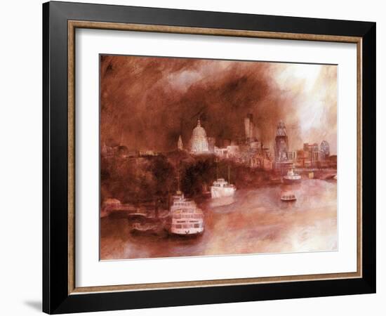 St. Pauls Red, 2007-Clive Metcalfe-Framed Giclee Print