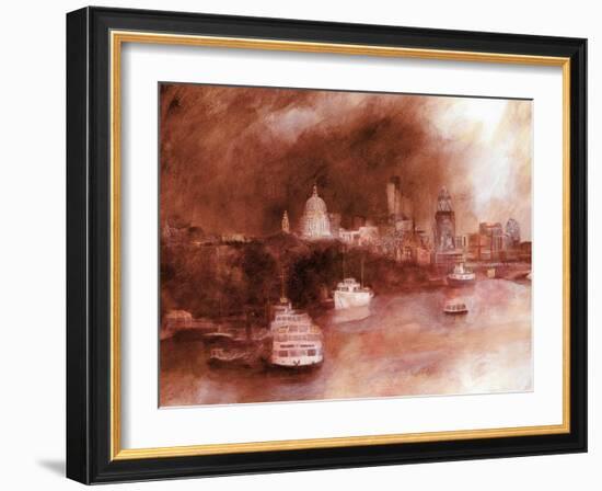 St. Pauls Red, 2007-Clive Metcalfe-Framed Giclee Print