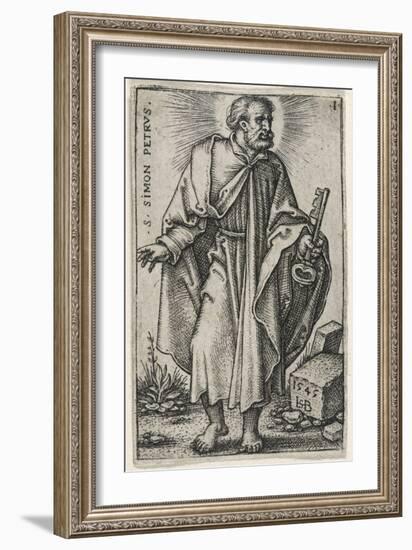 St. Peter, 1541-46 (Engraving)-Hans Sebald Beham-Framed Giclee Print