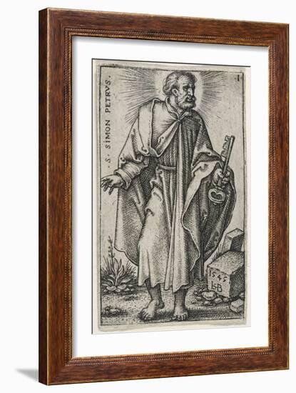 St. Peter, 1541-46 (Engraving)-Hans Sebald Beham-Framed Giclee Print