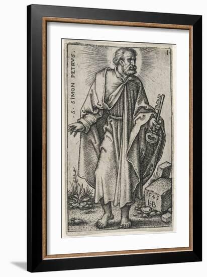 St. Peter, 1541-46 (Engraving)-Hans Sebald Beham-Framed Giclee Print