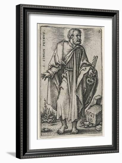 St. Peter, 1541-46 (Engraving)-Hans Sebald Beham-Framed Giclee Print