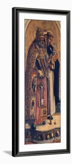 St Peter and St Dominic, Detail from Camerino Polyptych-Carlo Crivelli-Framed Giclee Print