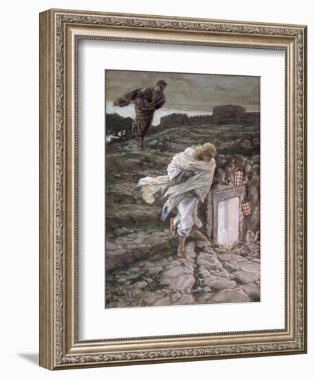 St. Peter and St. John Run to the Tomb, Illustration for 'The Life of Christ', C.1886-94-James Tissot-Framed Giclee Print