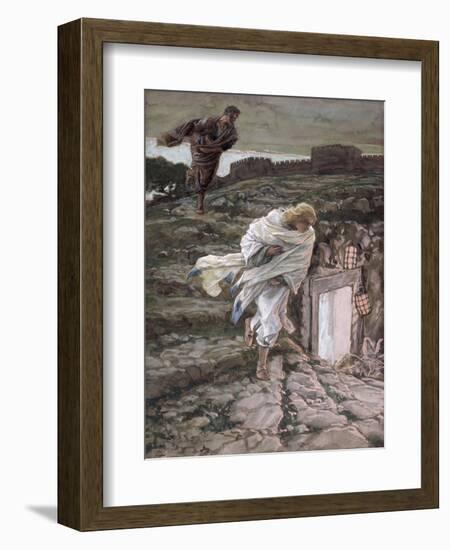 St. Peter and St. John Run to the Tomb, Illustration for 'The Life of Christ', C.1886-94-James Tissot-Framed Giclee Print