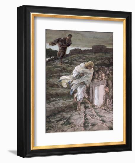 St. Peter and St. John Run to the Tomb, Illustration for 'The Life of Christ', C.1886-94-James Tissot-Framed Giclee Print