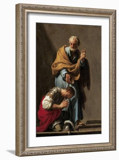 St. Peter Baptising the Centurion Cornelius-Francesco Trevisani-Framed Giclee Print