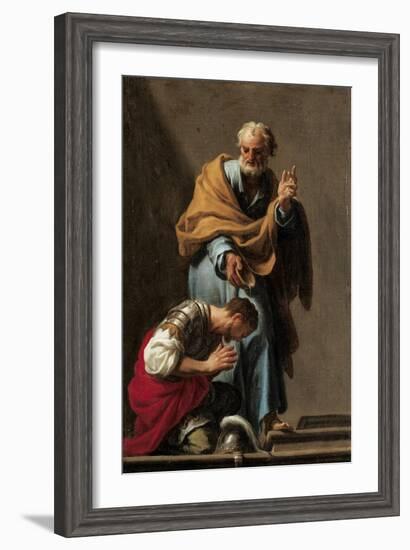 St. Peter Baptising the Centurion Cornelius-Francesco Trevisani-Framed Giclee Print