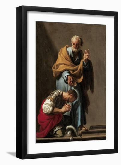 St. Peter Baptising the Centurion Cornelius-Francesco Trevisani-Framed Giclee Print