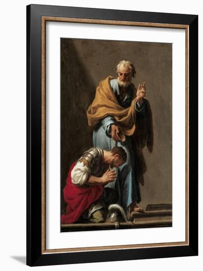 St. Peter Baptising the Centurion Cornelius-Francesco Trevisani-Framed Giclee Print