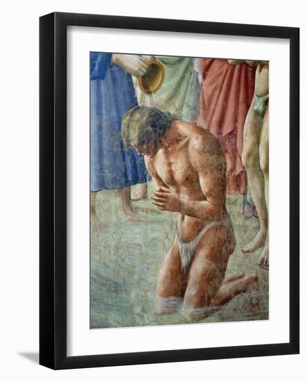St. Peter Baptising the Neophytes, circa 1427 (Detail)-Tommaso Masaccio-Framed Giclee Print