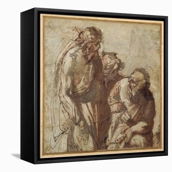 St Peter Denies Christ-Pier Francesco Mola-Framed Premier Image Canvas