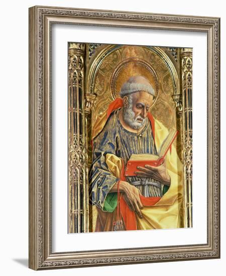 St. Peter, Detail from the Sant'Emidio Polyptych, 1473-Carlo Crivelli-Framed Giclee Print