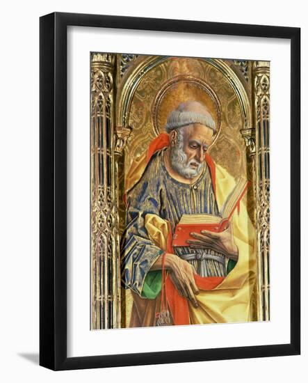 St. Peter, Detail from the Sant'Emidio Polyptych, 1473-Carlo Crivelli-Framed Giclee Print