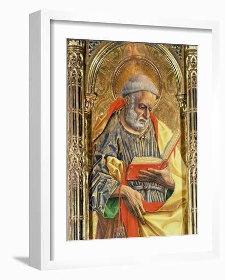 St. Peter, Detail from the Sant'Emidio Polyptych, 1473-Carlo Crivelli-Framed Giclee Print