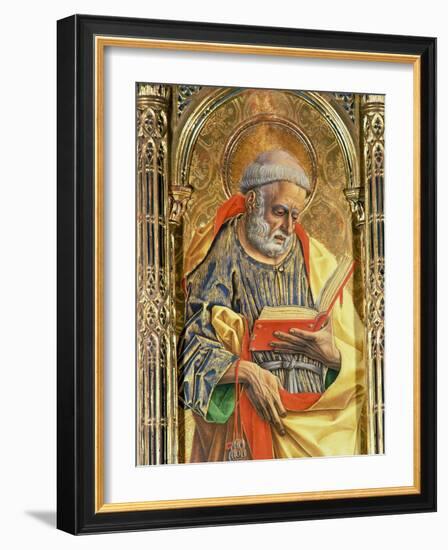 St. Peter, Detail from the Sant'Emidio Polyptych, 1473-Carlo Crivelli-Framed Giclee Print