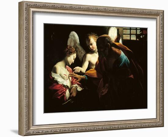 St Peter Healing St Agatha-Giovanni Lanfranco-Framed Giclee Print