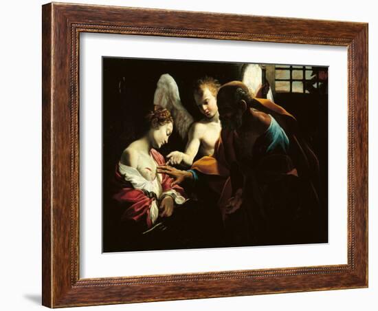 St Peter Healing St Agatha-Giovanni Lanfranco-Framed Giclee Print