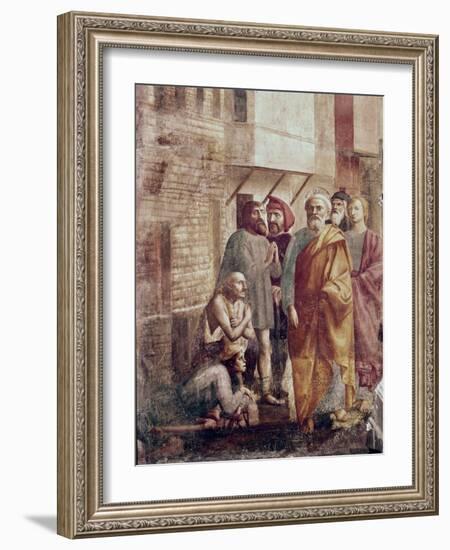 St. Peter Healing the Sick with His Shadow-Masaccio-Framed Giclee Print