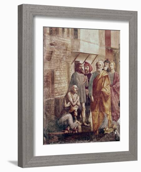St. Peter Healing the Sick with His Shadow-Masaccio-Framed Giclee Print
