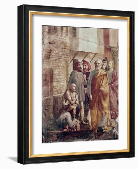 St. Peter Healing the Sick with His Shadow-Masaccio-Framed Giclee Print