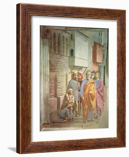 St. Peter Healing with His Shadow, circa 1427-Tommaso Masaccio-Framed Giclee Print