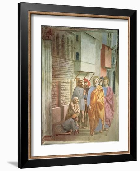 St. Peter Healing with His Shadow, circa 1427-Tommaso Masaccio-Framed Giclee Print