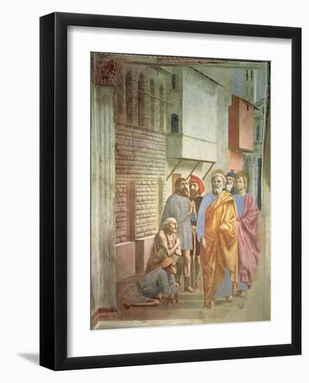 St. Peter Healing with His Shadow, circa 1427-Tommaso Masaccio-Framed Giclee Print