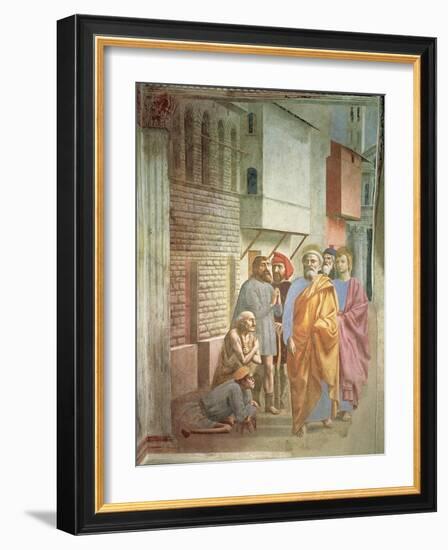 St. Peter Healing with His Shadow, circa 1427-Tommaso Masaccio-Framed Giclee Print