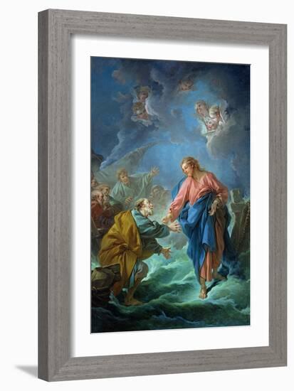 St. Peter Invited to Walk on the Water, 1766-Francois Boucher-Framed Giclee Print