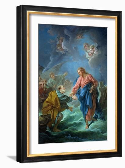 St. Peter Invited to Walk on the Water, 1766-Francois Boucher-Framed Giclee Print