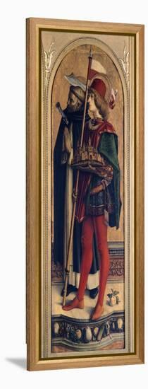 St Peter Martyr and St Venancio, Detail from Camerino Polyptych-Carlo Crivelli-Framed Premier Image Canvas