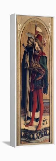 St Peter Martyr and St Venancio, Detail from Camerino Polyptych-Carlo Crivelli-Framed Premier Image Canvas