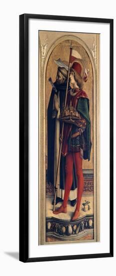 St Peter Martyr and St Venancio, Detail from Camerino Polyptych-Carlo Crivelli-Framed Giclee Print