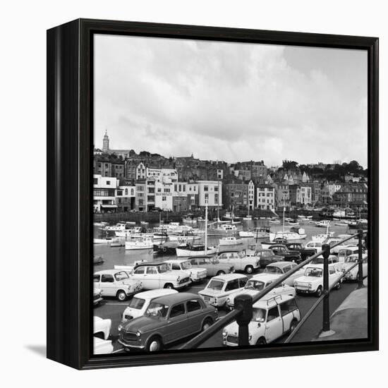 St Peter Port Harbour on the Island of Guernsey 1965-Staff-Framed Premier Image Canvas