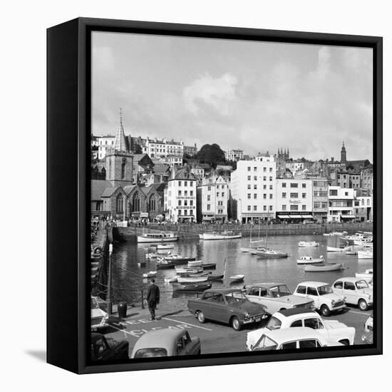 St Peter Port Harbour on the Island of Guernsey 1965-Staff-Framed Premier Image Canvas