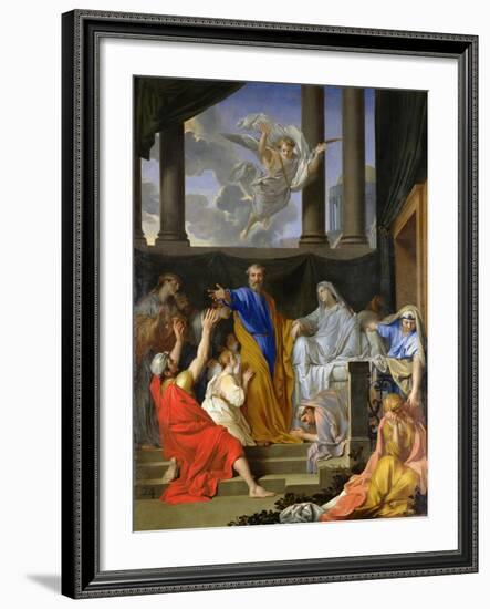 St. Peter Resurrecting the Widow Tabitha, 1652-Henri Testelin-Framed Giclee Print