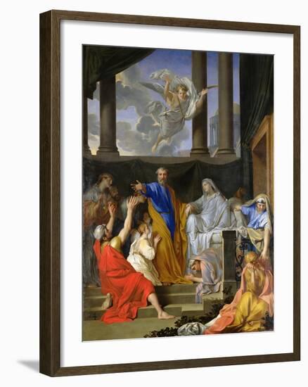 St. Peter Resurrecting the Widow Tabitha, 1652-Henri Testelin-Framed Giclee Print