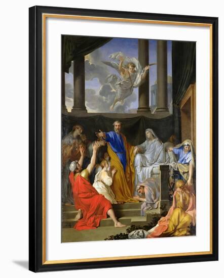 St. Peter Resurrecting the Widow Tabitha, 1652-Henri Testelin-Framed Giclee Print