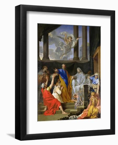 St. Peter Resurrecting the Widow Tabitha, 1652-Henri Testelin-Framed Giclee Print