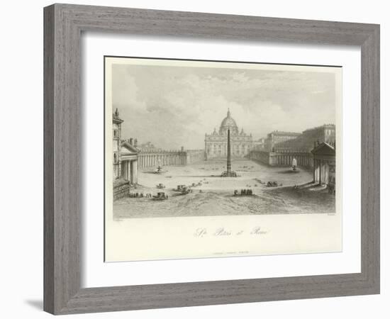 St Peter's at Rome-Giovanni Battista Piranesi-Framed Giclee Print